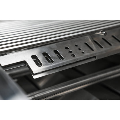 Mont Alpi 400 Deluxe BBQ Grill Island with L-Shape, Beverage Center, Kamado Module & Extra Storage - MAi400-D90BEVKAMXL