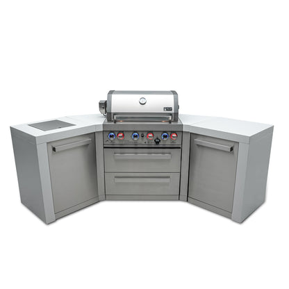 Mont Alpi 400 Deluxe BBQ Grill Island with V-Shape - MAi400-D45