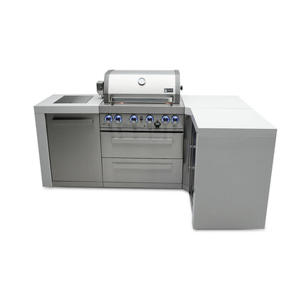 Mont Alpi 400 Deluxe BBQ Grill Island with L-Shape - MAi400-D90C