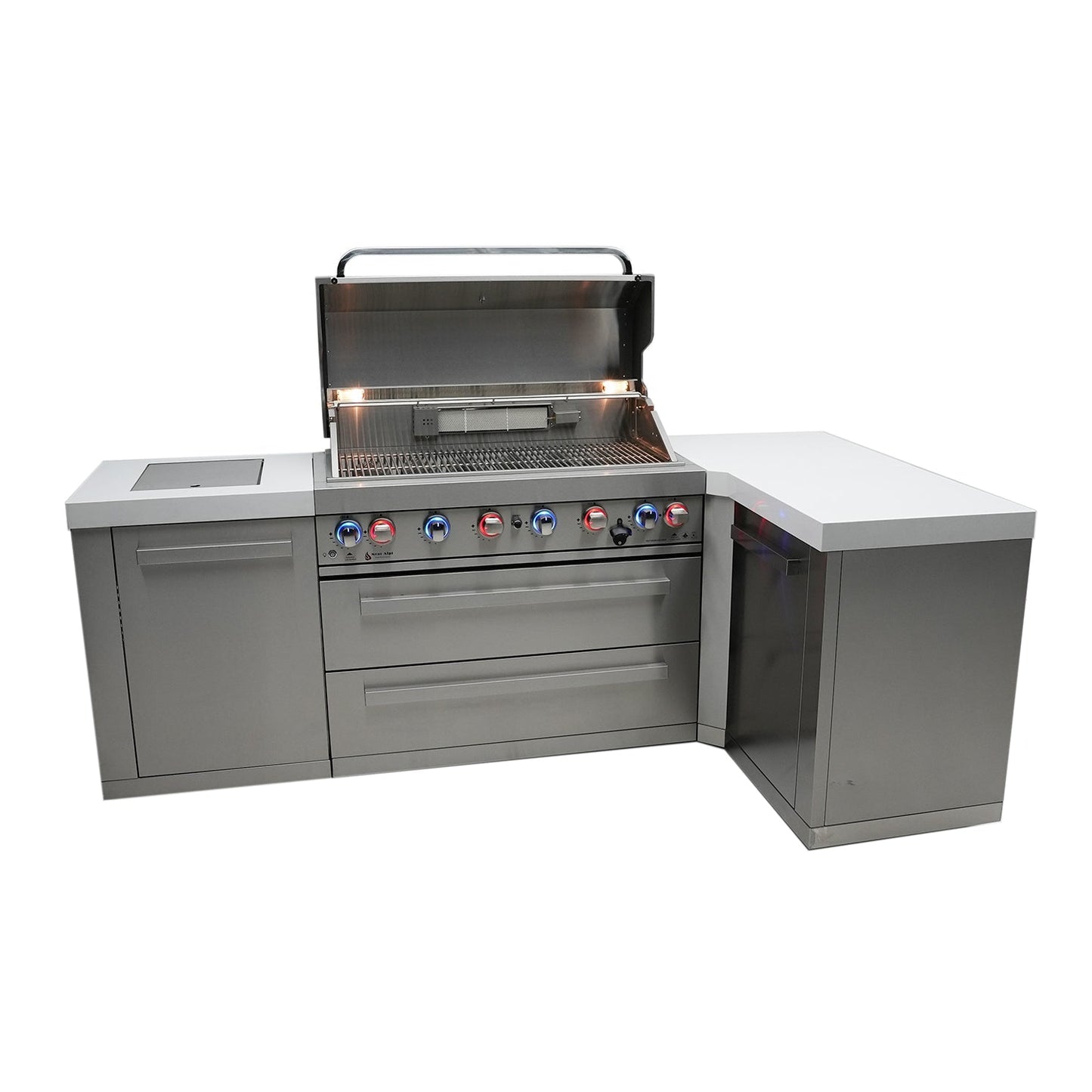 Mont Alpi 805 BBQ Grill Island with L-Shape - MAi805-90