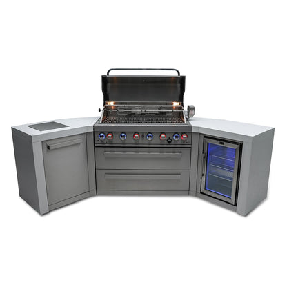 Mont Alpi 805 Deluxe BBQ Grill Island with V-Shape & Fridge Cabinet - MAi805-D45FC