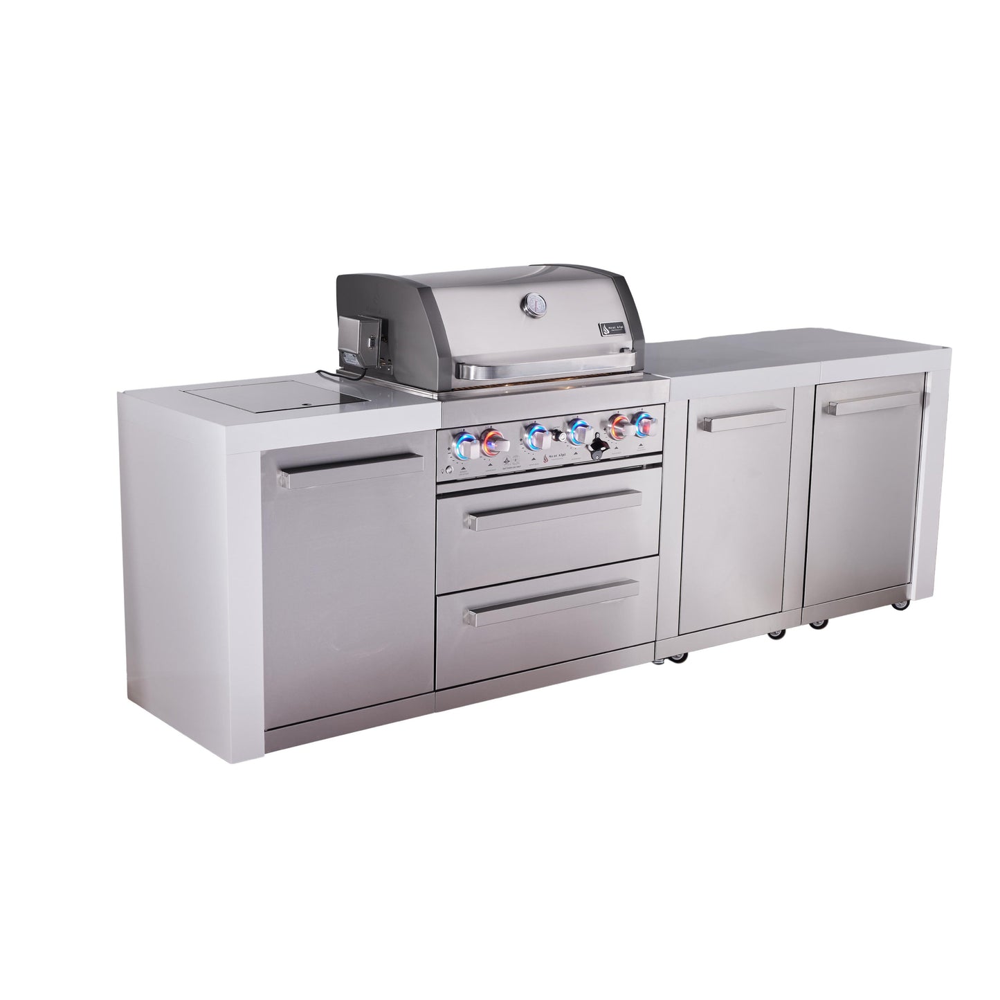 Mont Alpi 400 Deluxe BBQ Grill Island with Extra Storage - MAi400-DXL