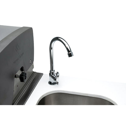 Mont Alpi 805 BBQ Grill Island with L-Shape, Kegerator & Beverage Center - MAi805-90KEGBEV