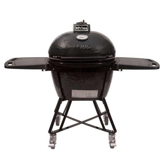 Primo Oval Large 300 Ceramic Kamado Grill with Cradle & Side Shelves