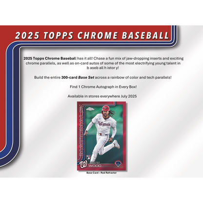 2025 Topps Chrome Baseball Hobby Box