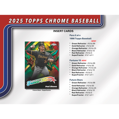 2025 Topps Chrome Baseball Hobby 12 Box Case
