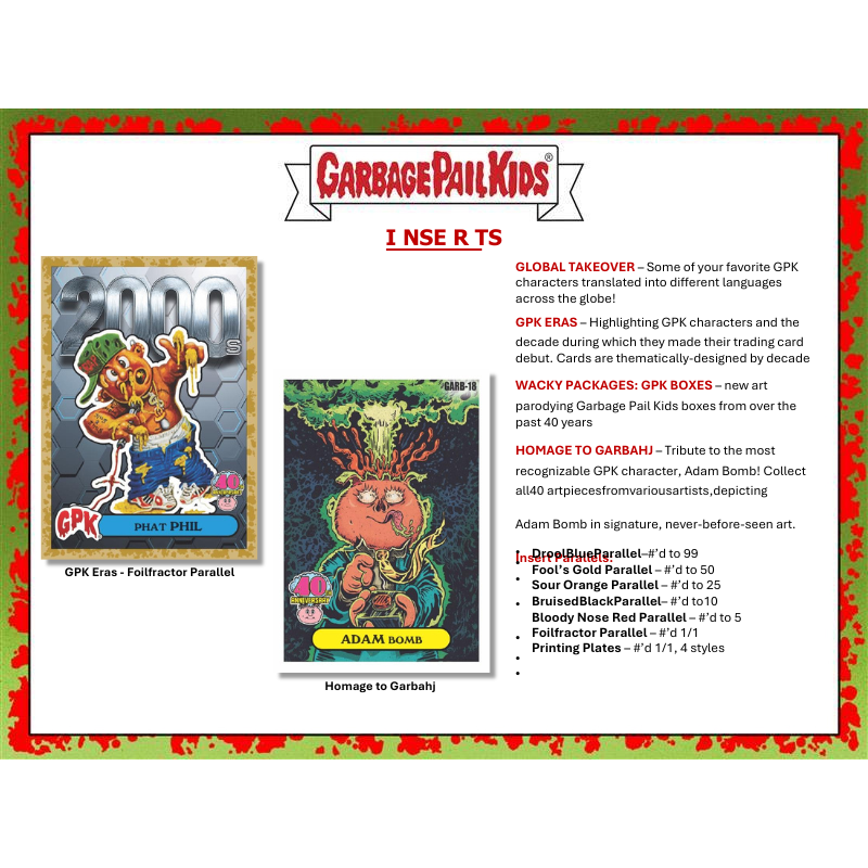 2025 Topps Garbage Pail Kids: Worst of GPK 40th Anniversary Hobby Box