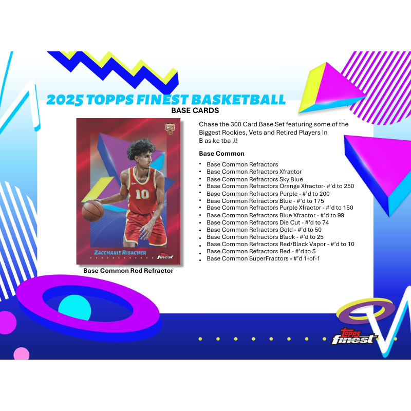 2024/25 Topps Finest Basketball Hobby 8 Box Case