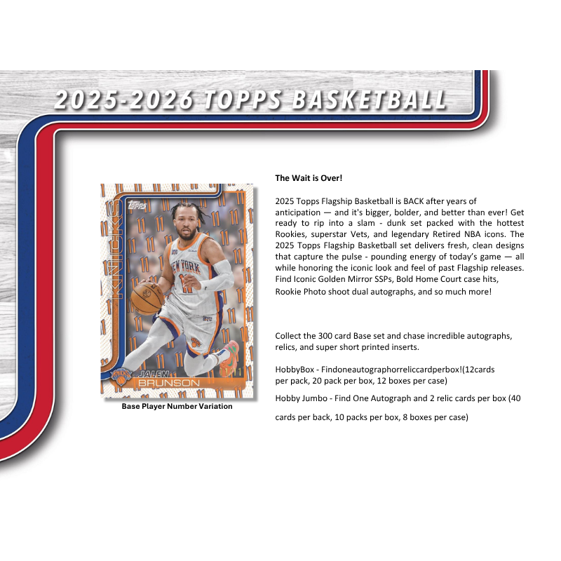 2025/26 Topps Basketball Jumbo Box