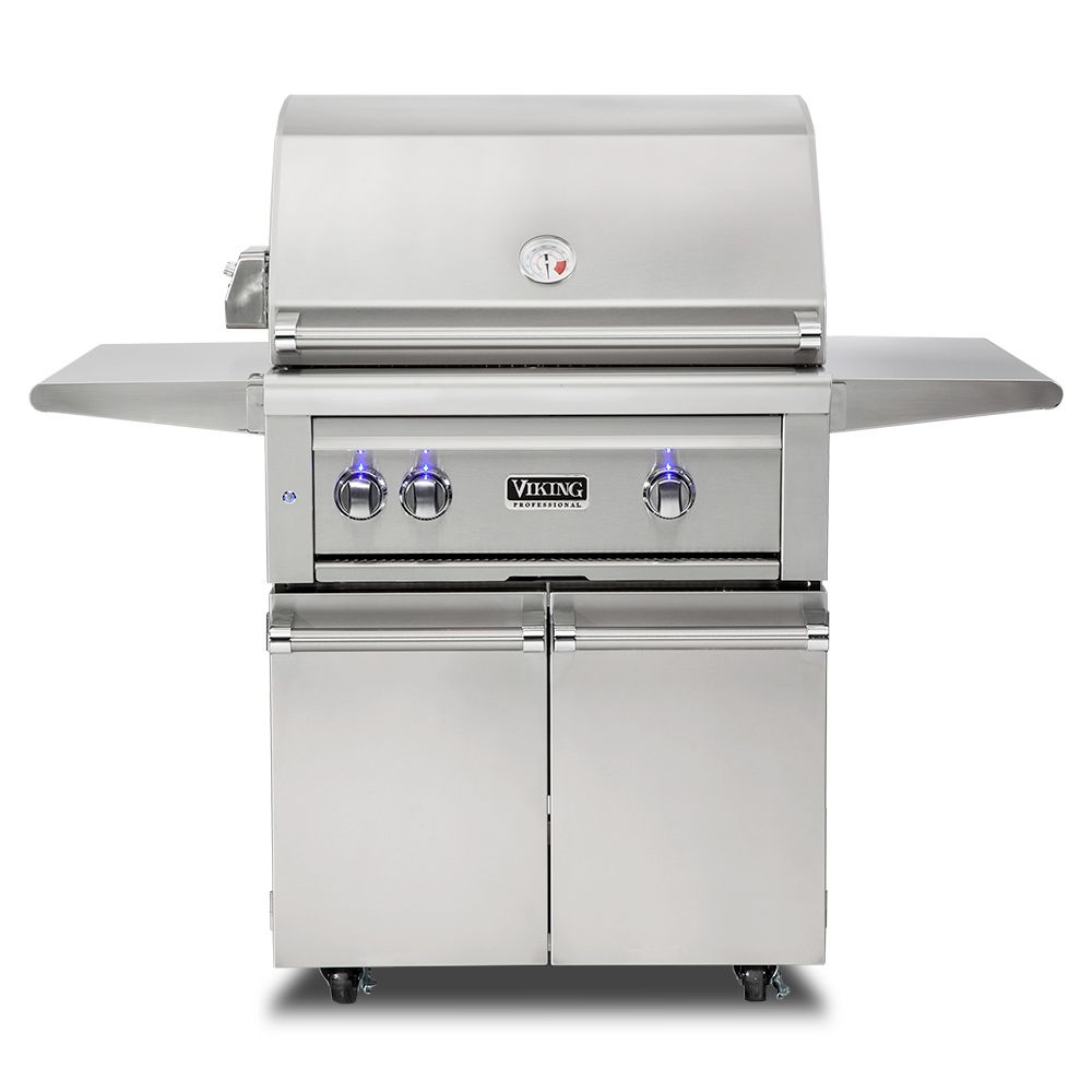 Viking 5 Series 30-Inch Stainless Steel Freestanding Grill with ProSear Burner & Rotisserie