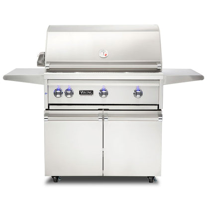 Viking 5 Series 36-Inch Stainless Steel Freestanding Grill with ProSear Burner & Rotisserie